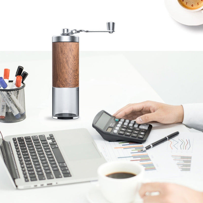 Handmade Coffee Grinder with Adjustable Ceramic Knob