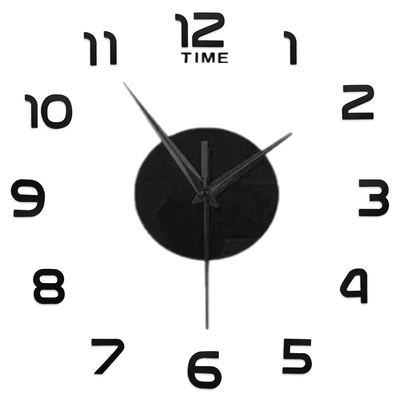 Creative Large DIY Acrylic Mirror Wall Clock (Nordic Style)
