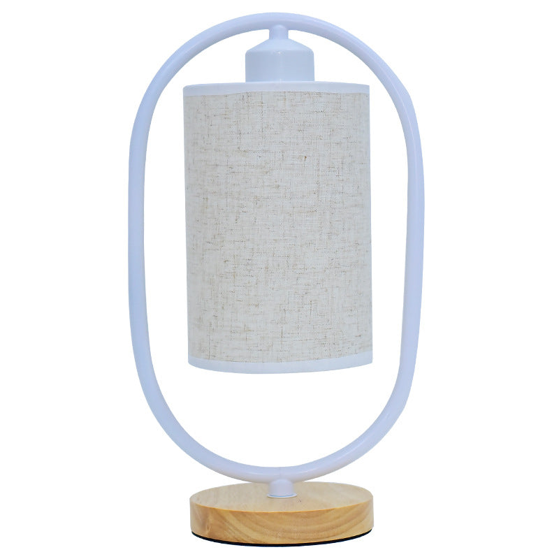 Nordic Bedroom Table Lamp with Adjustable Fabric Shade